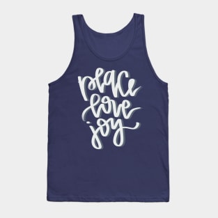 peace love and joy inspirational christmas quote Tank Top